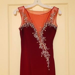 Maroon formal dress